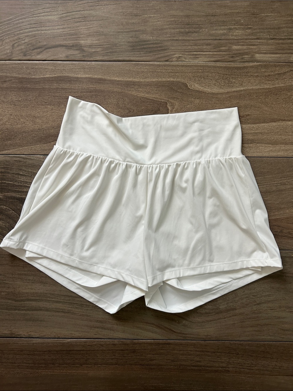 Halara High-Waist White Active Running Shorts
